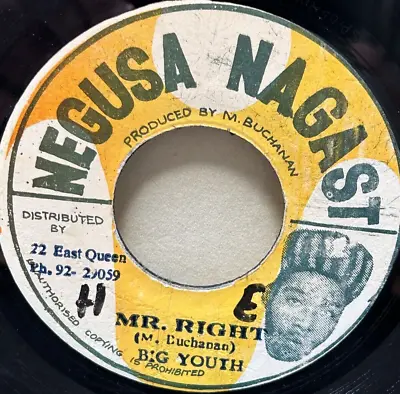 £9.99 • Buy REGGAE - Big Youth -  Mr Right   - Jamaica Negusa Nagast Label.