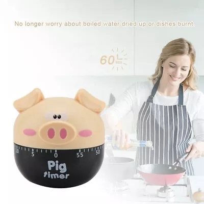 Cute Cartoon Pig Kitchen Timer Mechanical Timers Counters For Cooking Timing AOS • $9.62