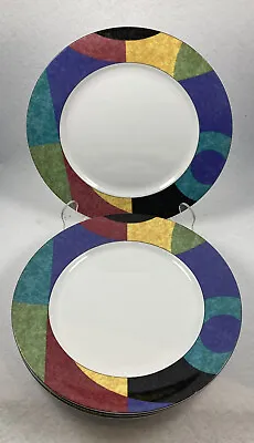 Mikasa California Currents Porcelain Salad Plates 8.2in Discontinued Set Of 4 • $28