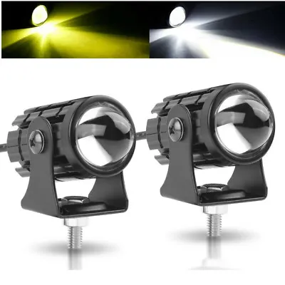 1-Inch White/Yellow Dual Color 20W Mini LED Projector Lens Driving Fog Light Kit • $17.99