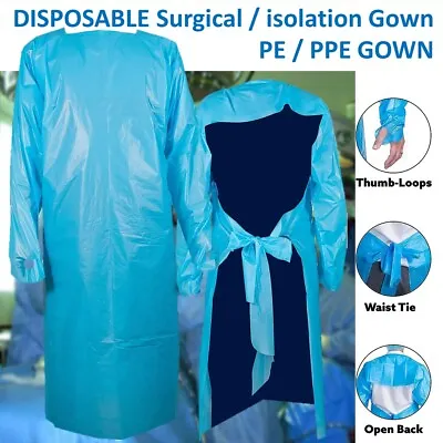£8.49 • Buy Unisex Medical Isolation Surgical Gowns Apron Coverall Hospital Scrubs Uniform