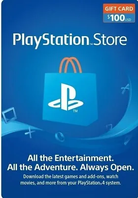 Sony PlayStation Store $100 PSN Gift Card - PS5 PS4 PS3 • $189.99