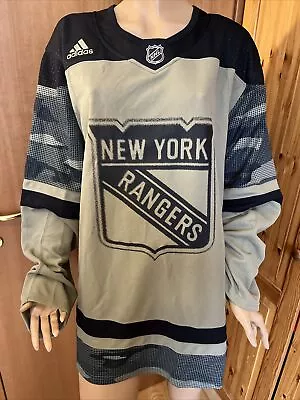 New York Rangers NHL Adidas Camo Military Appreciation Jersey Men's Sz 54 NWT • $159