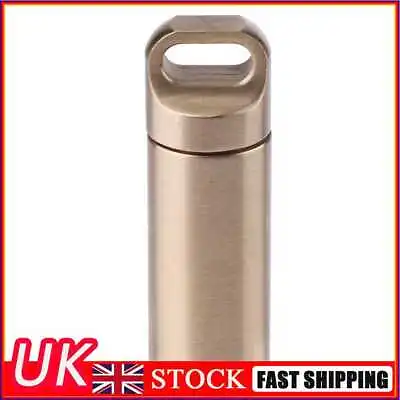 £6.07 • Buy Waterproof Brass Medicine Bottle Drug Holder Pill Container Keychain(Small)