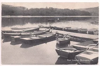 MESHOPPEN PA Postcard BOAT LANDING Susquehanna River SAYRE PENNSYLVANIA C.1910 • $6.95