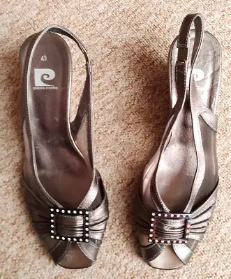 £22.50 • Buy Pierre Cardin Vintage Designer Shoes Italy. Peep Toe And Sling Back. Uk 6 /eu 40