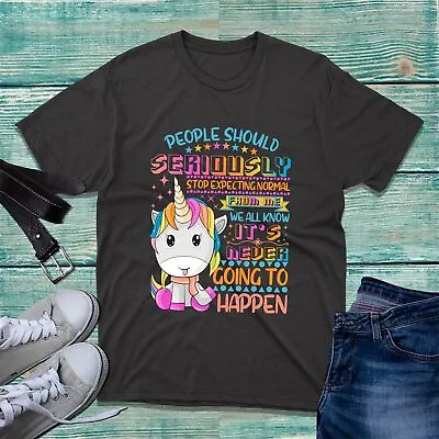 People Should Seriously Stop Expecting Unicorn T-Shirt Funny Sarcastic Joke Top • £9.99