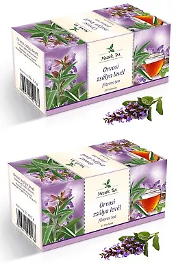 2 X Sage Salvia Leaf Natural Premium Herbal Tea Salviae Officinalis 2 X 25 Tbags • £8.49