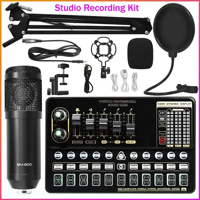 For PC Kit With Adjustable Mic Condenser Professional Microphone Headset Combo • $64.90