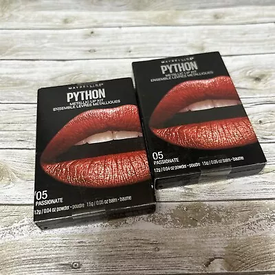 Lot Of 2-Maybelline Lip Studio Python Metallic Lip Kit #05 Passionate • $9.49