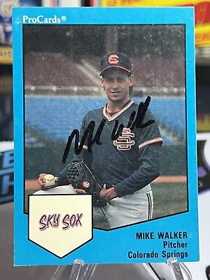 1990 Mike Walker ProCards Minor League Auto Signed • $0.99