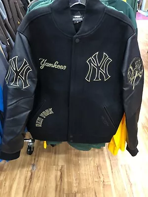 NEW YORK YANKEES  MLB  Mash Up Mens BLACK/GOLD  Varsity JACKET • $225