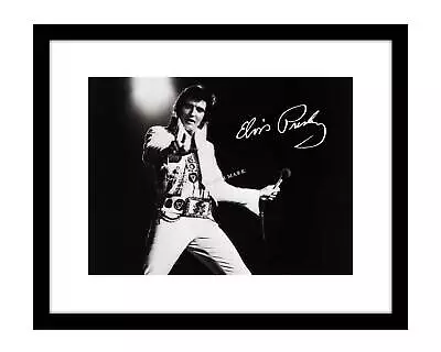 Elvis Presley 8x10 Signed Photo Print Jump Suit In Concert Black & White Rock • $12.99