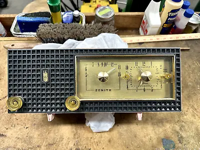 Vintage Zenith Clock Radio Model A-519V Pink For Parts • $21