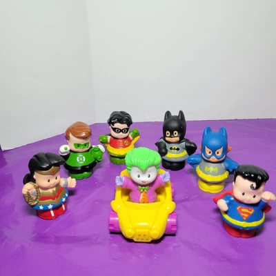 $12.99 • Buy Fisher Price Little People DC Super Heroes And Villains Jokers Car Lot Of 8