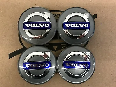 Volvo Silver Center Cap Set 31400452 S60 V70 XC70 S80 XC90 XC60 S40 V50 C70 C30 • $19.50