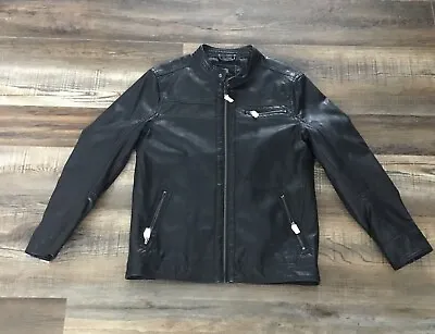 John Travolta GREASE Danny Zuko T-Birds Black Leather Jacket By Rock & Republic  • $55.99
