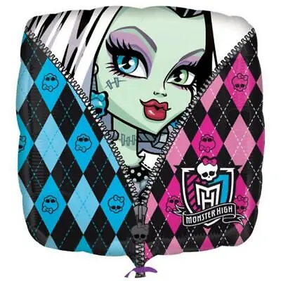 Monster High Mylar Foil Balloon Zipper Design Birthday Party Decoration 18 Inch • $3.95