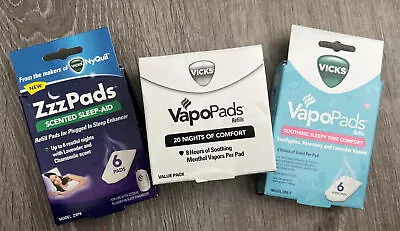 Vicks VapoPads Menthol Scent 20 Count Pack Open Sinuses Hot Steam + Sleepy Time • $29.95