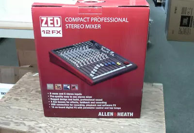 Allen & Heath ZED-12FX 12+2 Channel Mixer With Effects • $659.99