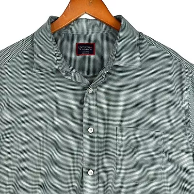 Untuckit Performance Shirt Mens XL Green White Check Long Sleeve Button Up • $17.97