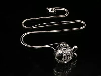 Sparkly Crystal Cage Fish Pendant 30  Long Necklace Fashion Woman Jewelry K46 • $2.50