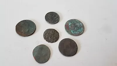 Metal Detecting Finds On The Beach Antique Copper Coins Job Lot • £1.99