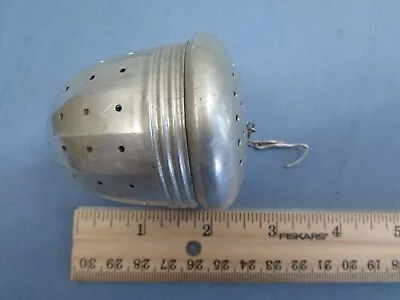 Vintage Acorn Aluminum Tea Ball Infuser Strainer With Chain And Hook • $4.99