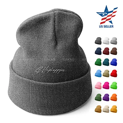 Beanie Hat Cap Plain Knit Ski Skull Cuff Winter Warm Slouchy Men Women CF Unisex • $5.45