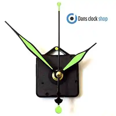 New Quartz Clock Movement Mechanism Motor & 90mm Luminous Metal Hands - Fittings • $9.06