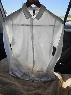 MEN’S  Divided H&M LONG SLEEVE SLIM FIT DRESS SHIRT –small White • $0.99