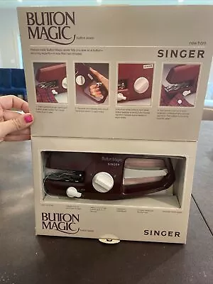 Singer Vintage Button Magic Original Vintage Box With Instructions Model B100a • $18