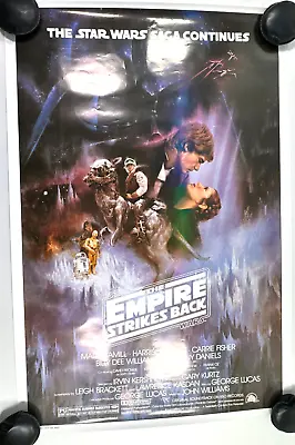 Vtg 90s Star Wars Empire Strikes Back ESB One Sheet Movie Poster  • $49.99
