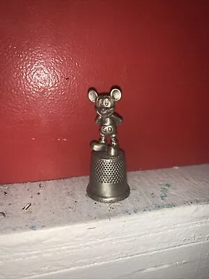 Vintage Walt Disney Mickey Mouse Thimble Dull Silver • $9.97