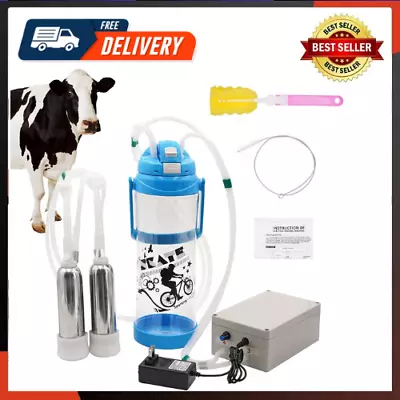 Milking Machine For Cow Electric Milker 3L Portable Pulsation Vacuum Pump • $90.89