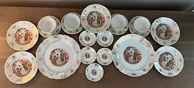 Vintage Kahla Porcelain Tea Coffee Cups Set For 5 Madonna Made In GDR 22 Pieces • $200