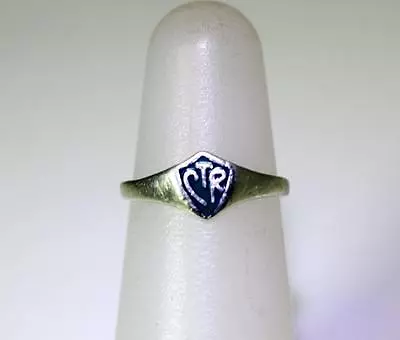 Sterling Silver Green Enamel “Choose The Right” Mormon Ring Size 5 – 11307 • $25