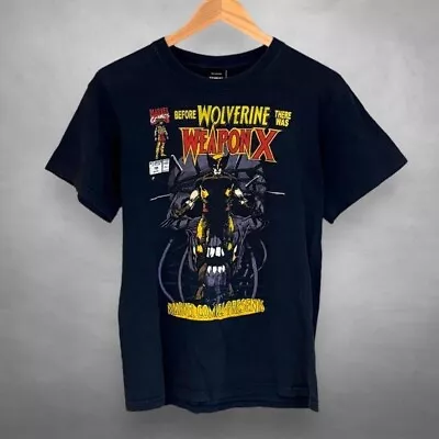 X-Men Wolverine Weapon X Marvel T Shirt Men's Small Vintage / Y2K Superhero Navy • $21.87