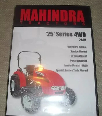 Mahindra 2525 4wd Tractor Service Shop Repair Parts Maintenance Manual Cd • $129.99