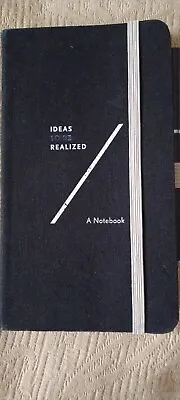 $12 Ideas Realized Black Pocket Notebook Small Soft Hardcover Journal Pen Holder • $5