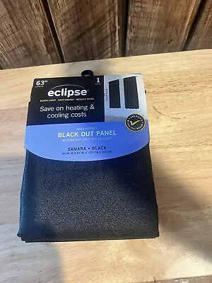 Eclipse Samara Blackout Energy-Efficient Thermal Curtain Panel 42  X 63  Black  • $14.99