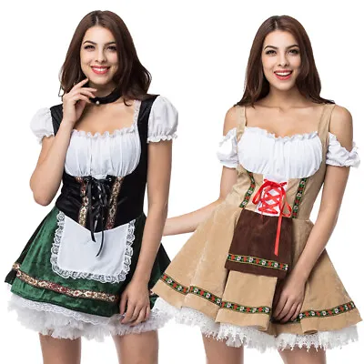 £18.78 • Buy Women Oktoberfest Costume German Bavarian Dirndl Beer Maid Party Fancy Dress