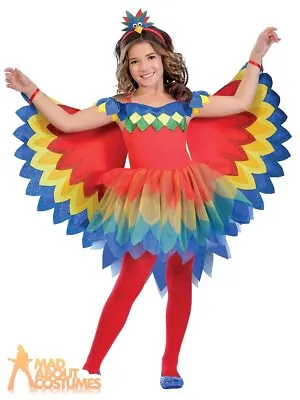£20.99 • Buy Kids Pretty Parrot Fairy Costume Tropical Bird Animal Child Fancy Dress Outfit