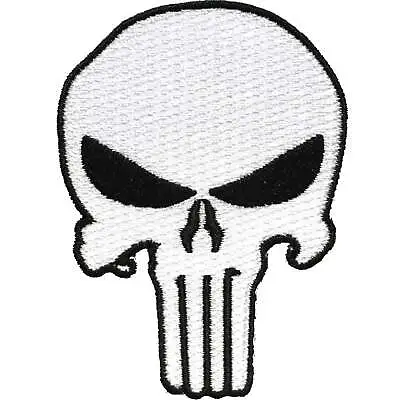 Official Marvel Comics The Punisher Skull Logo Iron On Applique Patch • $10.99