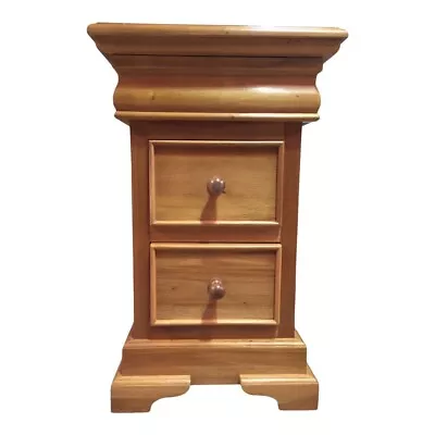 French Solid Mahogany Three Drawer Bedside Table/Cabinet Natural Wax BS040NW • £275