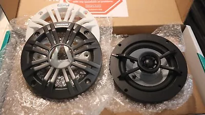 ONE(1) KICKER 45KM42 4 Inch MARINE/BOAT SPEAKER 2 WAY 2 OHMS GRAY & WHITE GRILLS • $45