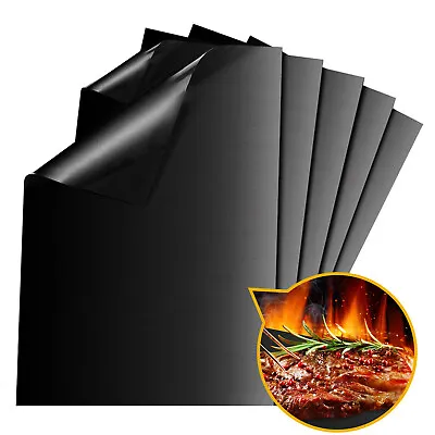 Non Stick BBQ Grill Mats Pack Of 5 Oven Liners For Fan Assisted Oven Ku • £7.99