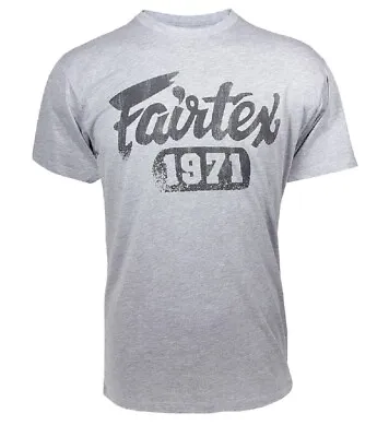 Fairtex Mens Women Kids Shirt Muay Thai MMA Gym 1971 T-Shirt Gray (Medium) • $22