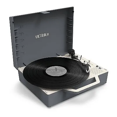 Victrola Re-Spin Sustainable Bluetooth Suitcase Record Player - Gray • $43.99