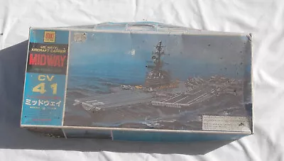 Otaki CV 41 US Navy Midway Aircraft Carrier (Box Open Model Is Partly Assembled) • $75